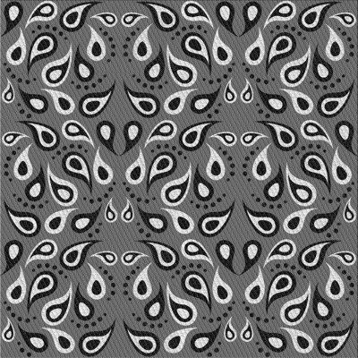 Tapis gris foncé/noir/blanc tissé à la machine