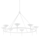 Cecilia 8 Light Chandelier - Gesso White
