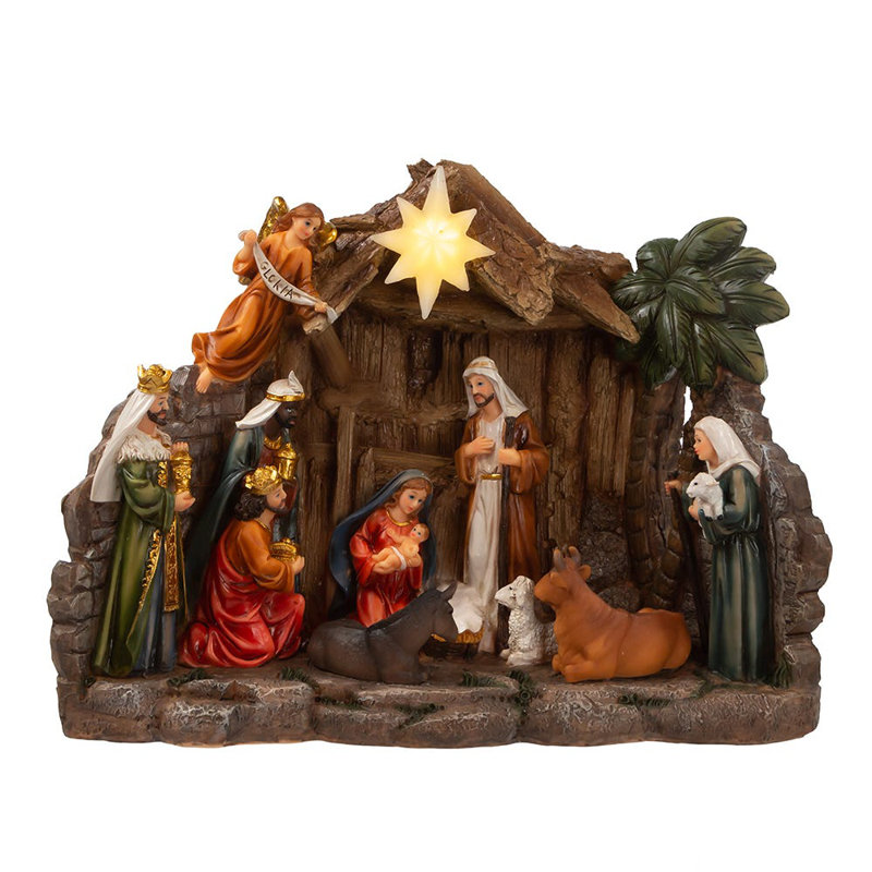 Christmas Donkey, Cow, Sheep Nativity Set