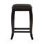Tabouret de bar et de comptoir en bois avec siège rembourré Stellan-46728561-46728656
