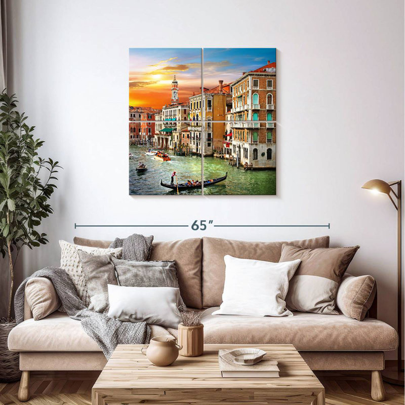 Bâtiments et gondoles Nicci Venice, H 38 po x l 38 po