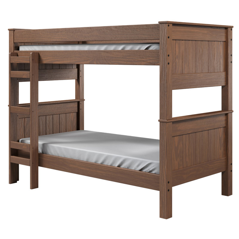 Lit plateforme en bois massif Scelfo, Blanc