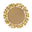 Miroir mural rond de 30,5 po en forme de feuille d'or, cadre en fer, miroir, bon pour le design d'intérieur, fabrication en métal, facile à accrocher