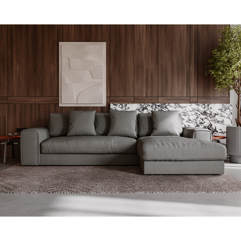 3 Seater Corner Sofa , Left Hand Facing, Gray