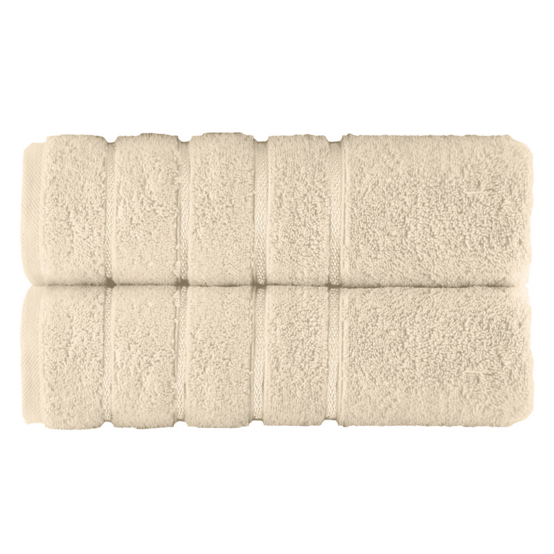 Elegant Comfort 100% Turkish Cotton 4 Lines Viscose Stripe Luxury 2 Pack Bath Towel Set 27 X 54 Inch - Super Soft And Highly Absorbent Premium Hotel Spa Quality Towels For Bathroom Use