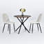 Ensemble de table de salle à manger 5 pièces Harjovan avec tables rondes et chaises rembourrées-443398278-443398283