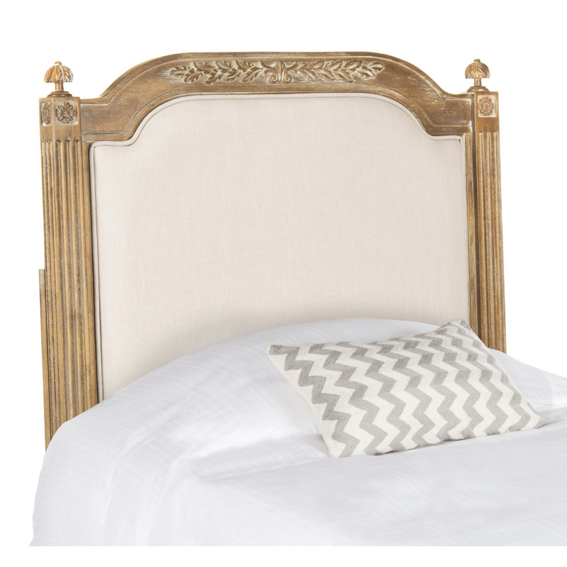 Arine Upholstered Solid Wood Panel Headboard - Thumbnail 2