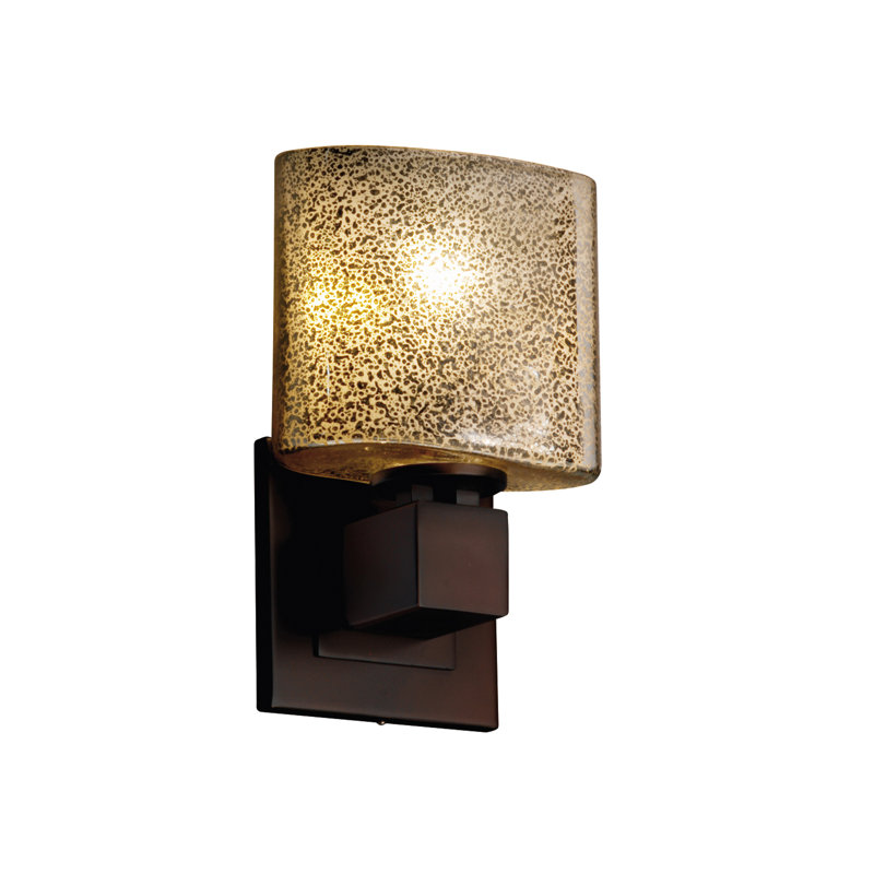 Applique murale 1 lumière fusion aero ada, Nickel brossé, Mercure