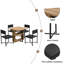 Ensemble de table de salle à manger extensible de 63 pouces Modern Modern-1397032288
