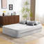 Grand plancher moderne gris, livré avec 4 coussins, un futon en tissu et un matelas pliant en mousse à haute densité pour les chambres d'amis, aucun assemblage requis dans le salon de la chambre grise, nécessaire-532528164