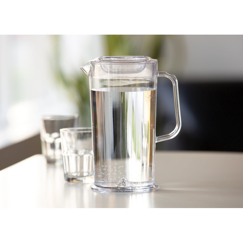 Clear BPA-Free 64 oz Plastic Water Pitcher with Lid