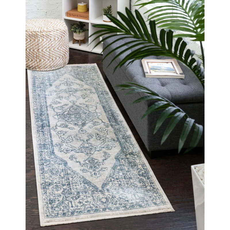 Tapis oriental gris / bleu Alabama