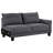 Verona Grey Loose Back Sectional Sofa