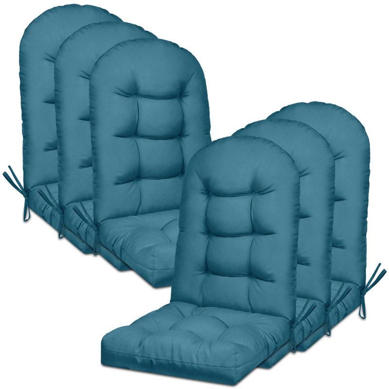 5 Inch  Adirondack Chair Cushion(Set Of 6), Peacock Blue