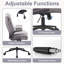 Fauteuil de direction ergonomique en tissu à haut dossier avec accoudoirs rembourrés rabattables