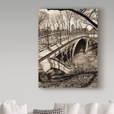 Avisha 'Central Park Bridge 2' Photographic Print on Wrapped Canvas