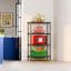 Étagère en fil métallique de 45,3 po avec tablettes réglables, support de rangement robuste en métal à 4 niveaux pour la cuisine, le garde-manger, la salle de lavage, le garage et l'organisation à la maison-48285985-48285984