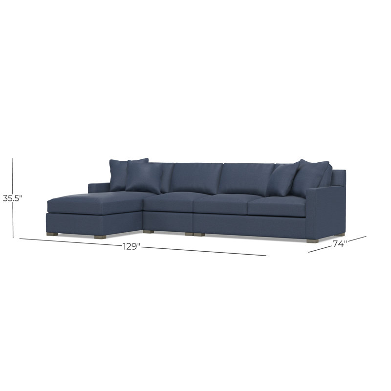 Kelsey Fabric 3 Pc Sectional, 1697-044