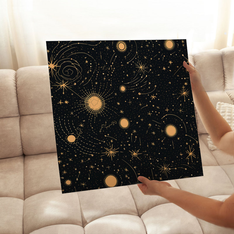 «Astronomie and Space Stars», reproduction d'art moderne sans cadre, H 18 po x l 18 po