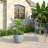 Owasso Tapered Round Pot Planter in Handmade MGO Clay Fiberstone - Indoor and Outdoor Use with Drain for Patio, Garden, Backyard, and Modern Home-1350687579-1350687577
