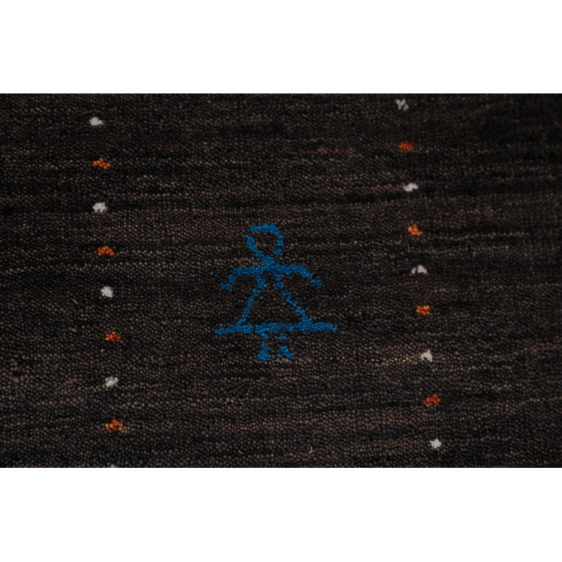 Dark Brown Gabbeh Oriental Area Rug 8