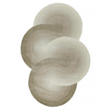 Mitomo Handmade Wool/Bamboo Silk, Charcoal/Ivory Area Rug