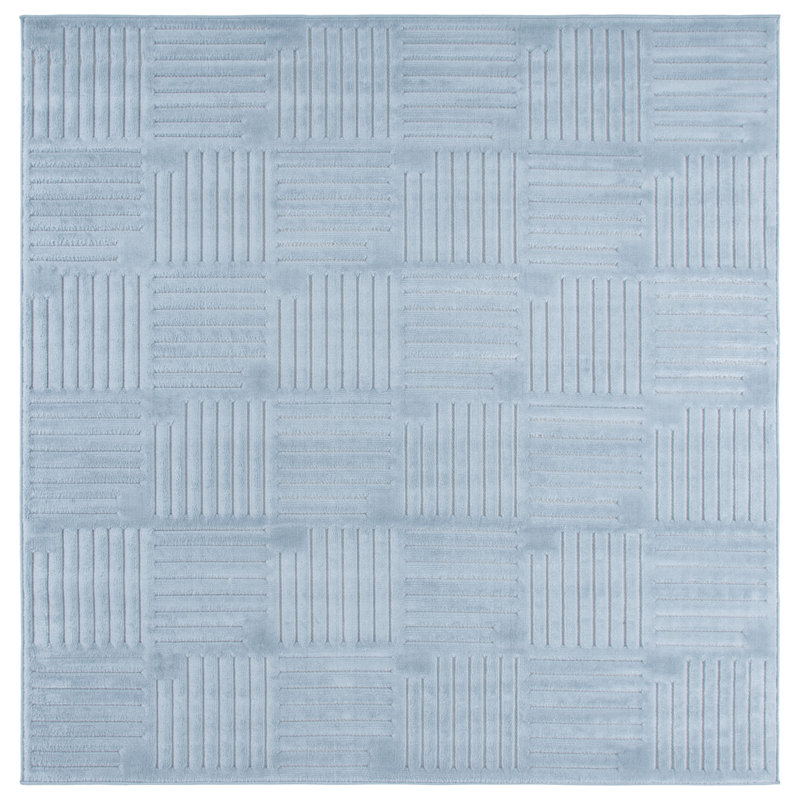 Tapis bleu Selena 678, Carré 6 pi 7 po