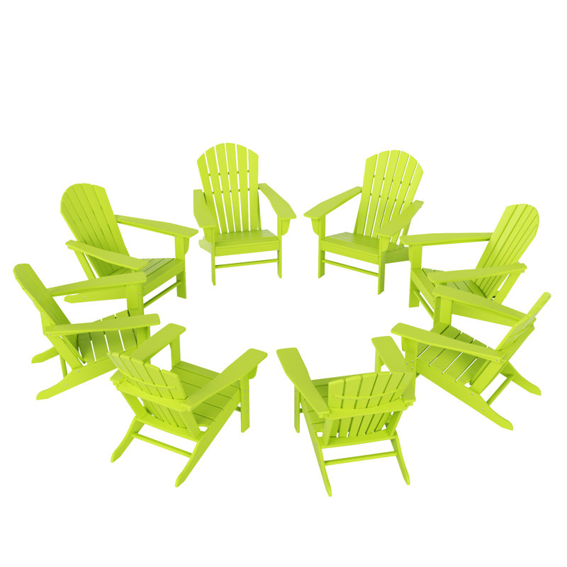 Altura Foldable Outdoor Adirondack Chair, Lime Green