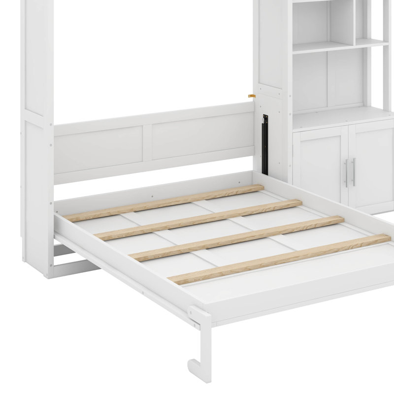 Full Size Murphy Bed With Shelves