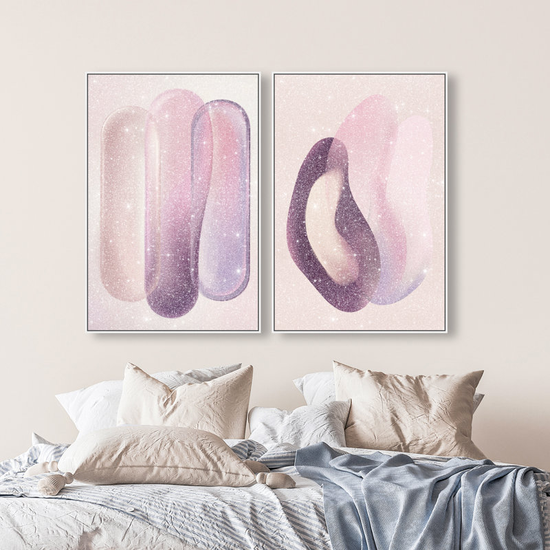 Berry Love Set Set by Oliver Gal, 74"H x 50"W, White Floater Frame