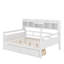 Lit de jour double, support en lattes de bois, avec tablette de chevet et deux tiroirs-1253569700