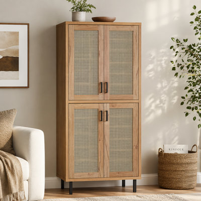 Stagg Cabinet, Tall Storage Cabinet, Wood Storage Cabinet, 2 Door Accent Cabinet