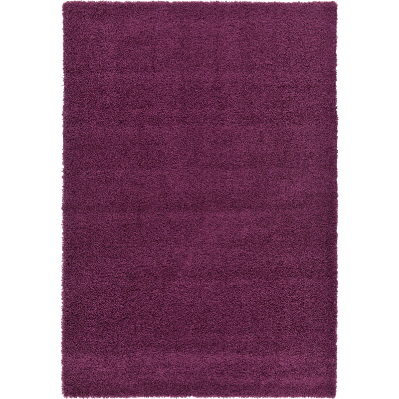 Tapis mauve aubergine Capwell, Rectangulaire 6 pi 1 po x 9 pi
