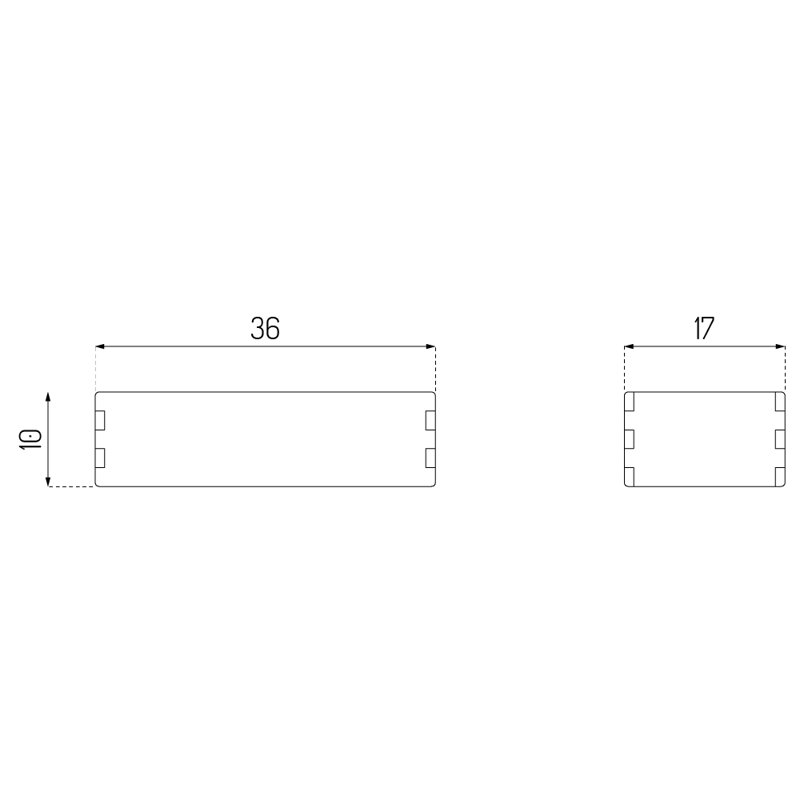 Mogens Kock B98 Solid Wood Bookcase, (1 Shelves) 3.94"H x 14.17"W x 6.69"D