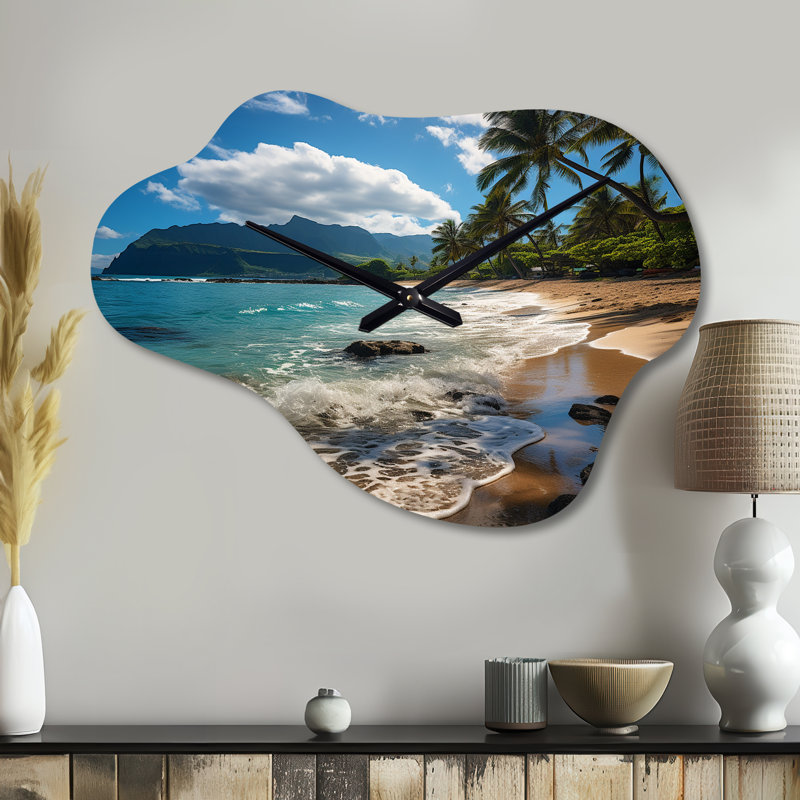 Horloge murale Aloha Tropical Dreamscape II - Maui Cloud, Grand