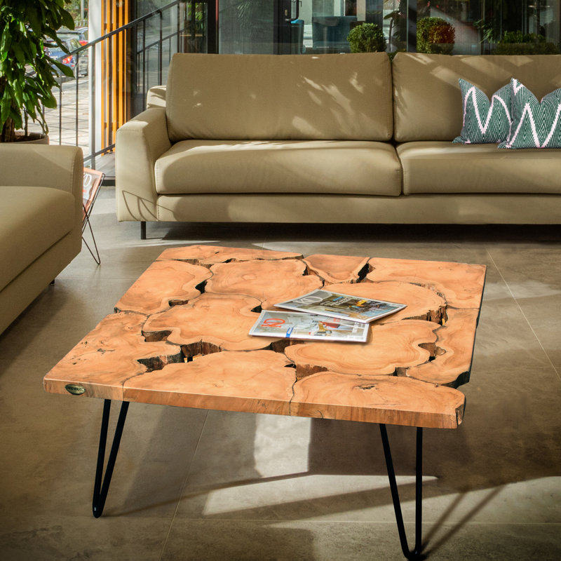 Solid Wood Top Coffee Table