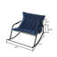 Chaise berçante élégante avec structure et coussin en métal-18542534