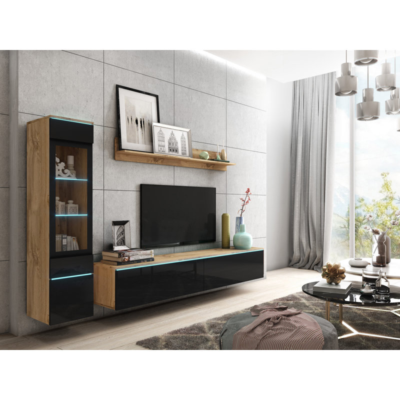 Dorfman Entertainment Centre for TVs up to 75", 180 cm, Black