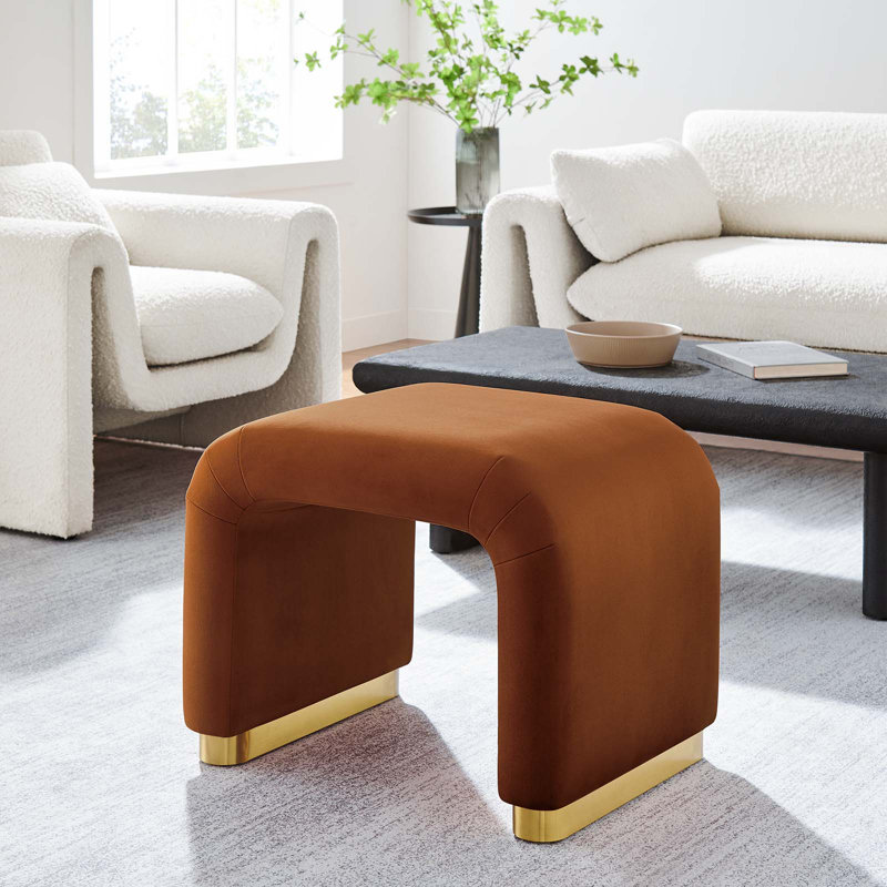 Tabouret d'appoint Modway Koda, Rouille / laiton doré
