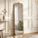 Miroir de plancher décoratif orné en fer forgé 58 po 58 po