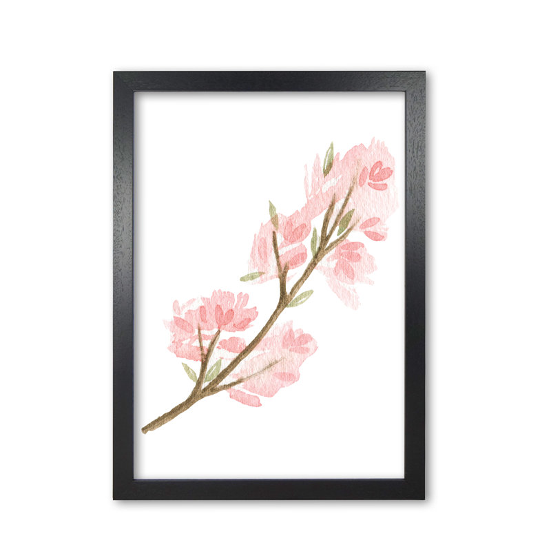 Watercolour Flower 4 - Painting, Black Grain Frame, 60 cm H x 42 cm W x 5 cm D