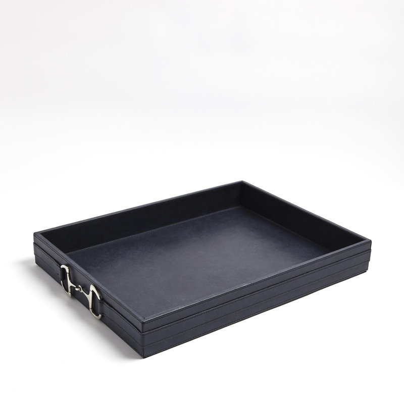Stirrup Decorative Tray, Blue Wash