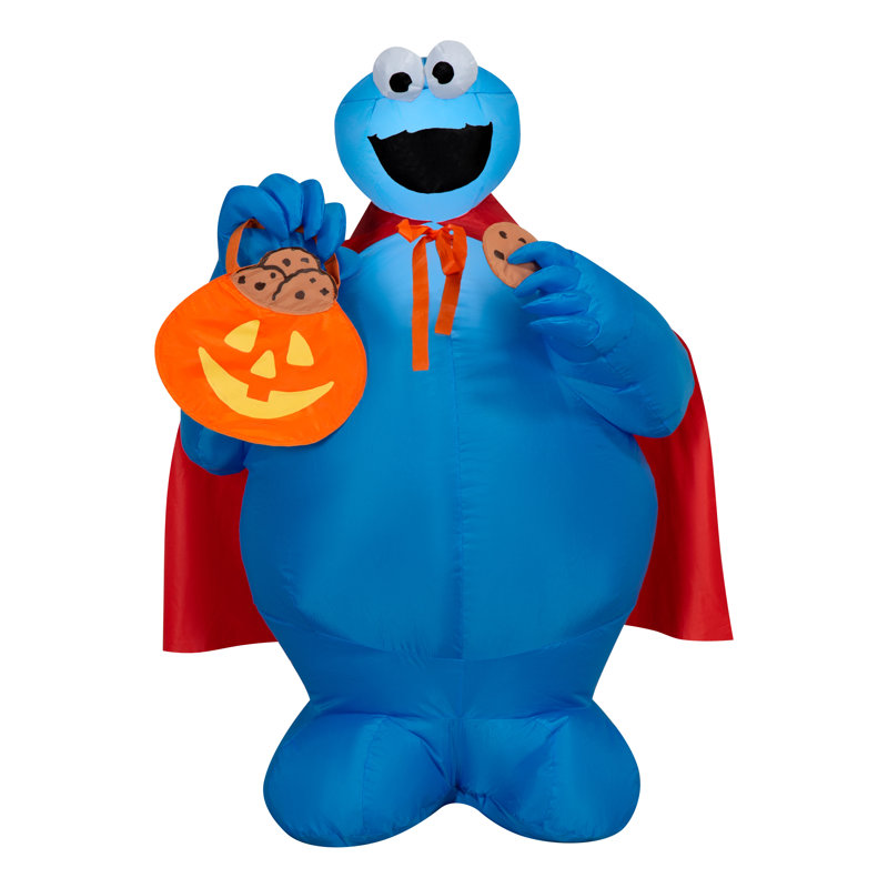 Airblown Cookie Monster with Cape Sesame Street
