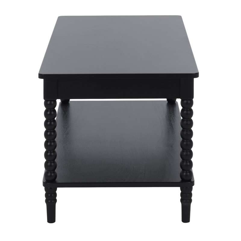 Orbis Rectangle Coffee Table, Matte Black