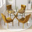 Ensemble de salle à manger à piédestal rond 5 pièces avec chaise capitonnée en velours pour salle à manger et salon-1248467097-1248467099-1248467047