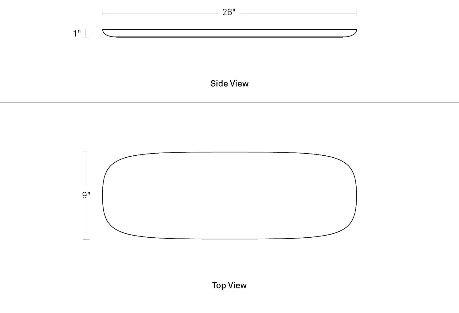 Delicious Genuine Marble Decorative Tray, 1" H x 26" W x 9" D, White Marble