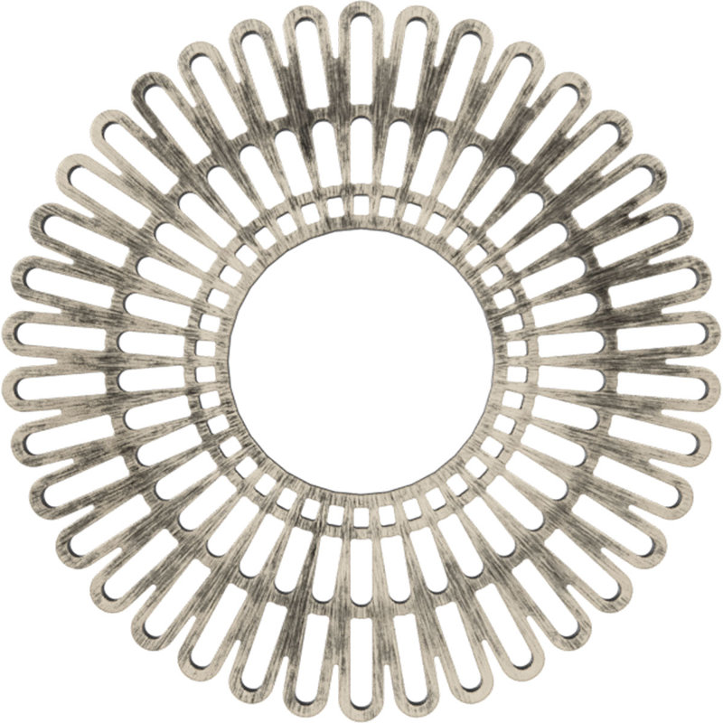 Médaillon de plafond 28 po x 28 po x 10 3/8 po x P 3/4 po de qualité architecturale, Argent chaud antique