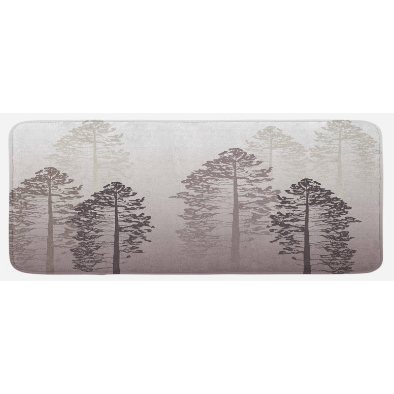 Rustic Floral Polyester Kitchen Mat