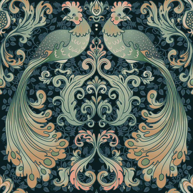 «Corianne William Morris Inspired by Vgorbash», impression sur toile tendue, H 36 po x l 36 po