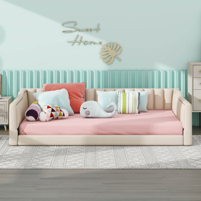 Upholstery Daybed And Side Storage Pocket